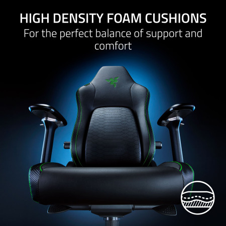 Razer Gaming Chair with Lumbar Support Iskur V2 EPU Leather, Aluminium | Black