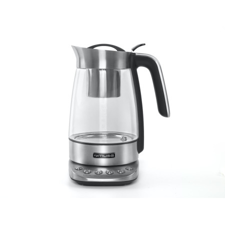 Muse MS-320T | Tea Kettle | 2200 W | 1.2 L | Stainless steel | 360 rotational base | Stainless steel/Black