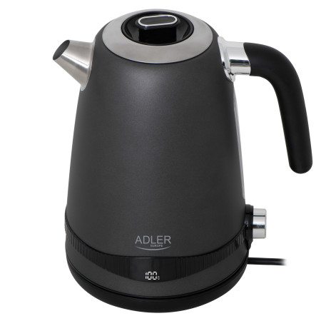 Adler Kettle | AD 1295g SS | Electric | 2200 W | 1.7 L | Stainless Steel | 360 rotational base | Grey