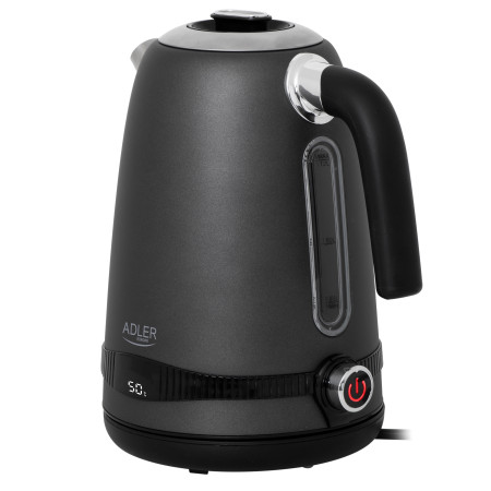 Adler Kettle | AD 1295g SS | Electric | 2200 W | 1.7 L | Stainless Steel | 360 rotational base | Grey