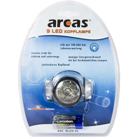 Arcas | Headlight | ARC9 | 9 LED | 4 lighting modes