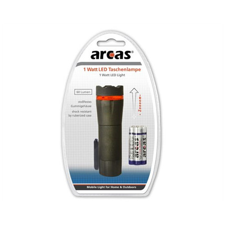 Arcas | Torch | LED | 1 W | 60 lm | Zoom function