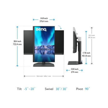 Benq | Monitor | SW272Q | 27 " | IPS | 16:9 | 60 Hz | 5 ms | 2560 x 1440 pixels | 300 cd/m | HDMI ports quantity 2 | Black