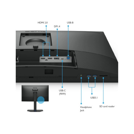 Benq | Monitor | SW272Q | 27 " | IPS | 16:9 | 60 Hz | 5 ms | 2560 x 1440 pixels | 300 cd/m | HDMI ports quantity 2 | Black