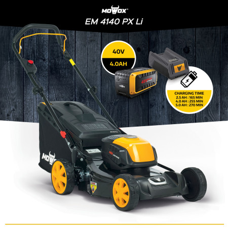 MoWox | 40V Comfort Series Cordless Lawnmower | EM 4140 PX-Li | Mowing Area 400 m | 4000 mAh | Battery and Charger included