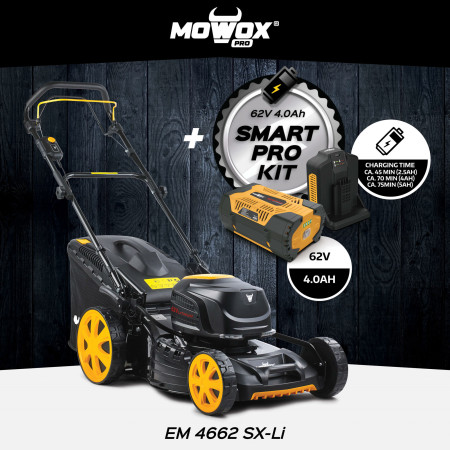 MoWox | 62V Excel Series Cordless Lawnmower | EM 4662 SX-Li | Mowing Area 750 m | 4000 mAh | Battery and Charger included