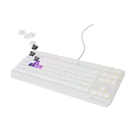 THOR 230 | Mechanical Gaming Keyboard | Wired | US | White | USB Type-A | Outemu Brown