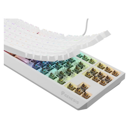 THOR 230 | Mechanical Gaming Keyboard | Wired | US | White | USB Type-A | Outemu Brown