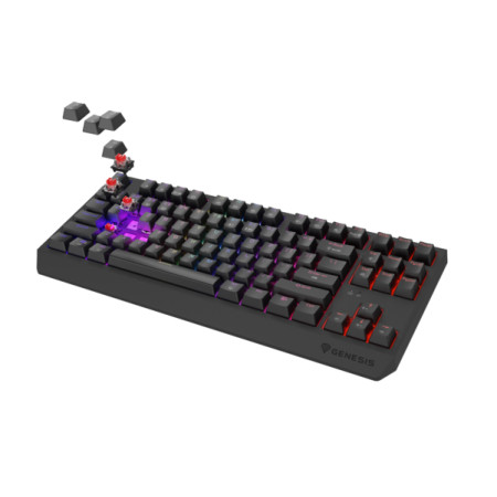 THOR 230 | Mechanical Gaming Keyboard | Wireless | US | Black | 2.4 GHz, Bluetooth, USB | Outemu Red