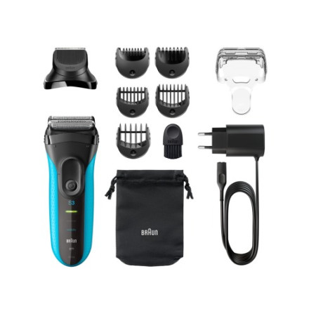 Braun | Shaver with trimmer | Series 3 Shave&Style 3010BT | Operating time (max) 45 min | Wet & Dry | NiMH | Black/Blue