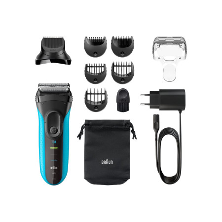 Braun | Shaver with trimmer | Series 3 Shave&Style 3010BT | Operating time (max) 45 min | Wet & Dry | NiMH | Black/Blue