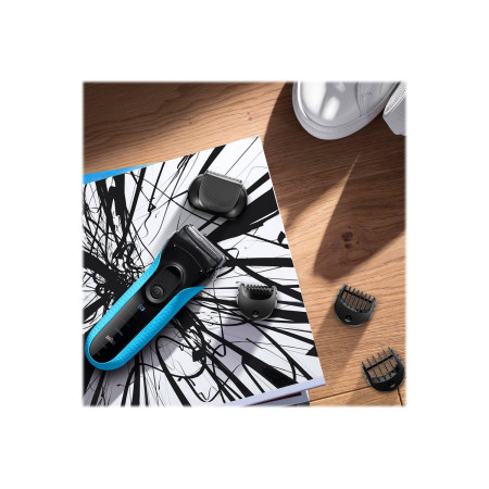 Braun | Shaver with trimmer | Series 3 Shave&Style 3010BT | Operating time (max) 45 min | Wet & Dry | NiMH | Black/Blue