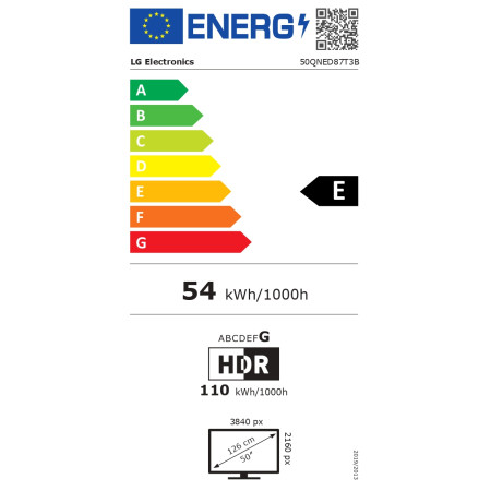 QNED TV | 50QNED87T3B | 50 | Smart TV | webOS 24 | 4K UHD | Black