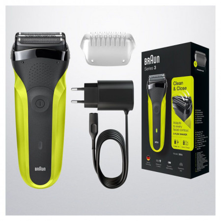 Braun Shaver 300s Operating time (max) 30 min Black/Green