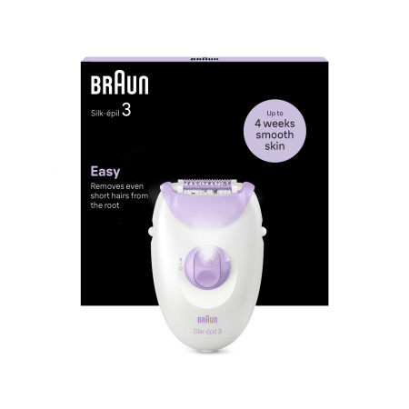 Epilator | SE3-000 Silk épil 3 | Number of power levels 2 | White/Purple