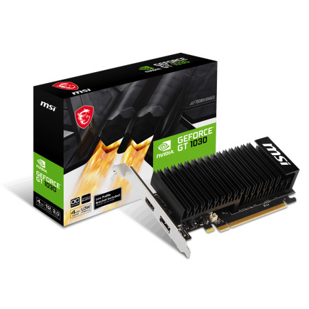 GeForce GT 1030 4GHD4 LP OC | NVIDIA | 4 GB | GeForce GT 1030 | DDR4 | HDMI ports quantity 1 | PCI Express 3.0 x16 (uses x4)