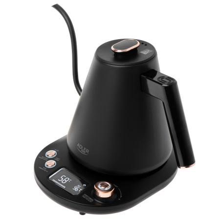 Adler Kettle | AD 1349 | Electric | 1100 W | 1 L | Stainless steel | 360 rotational base | Black/Gold