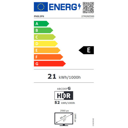 27M2N5500/00 | 27 " | IPS | 16:9 | 180 Hz | 2560 x 1440 pixels | 350 cd/m | HDMI ports quantity 2