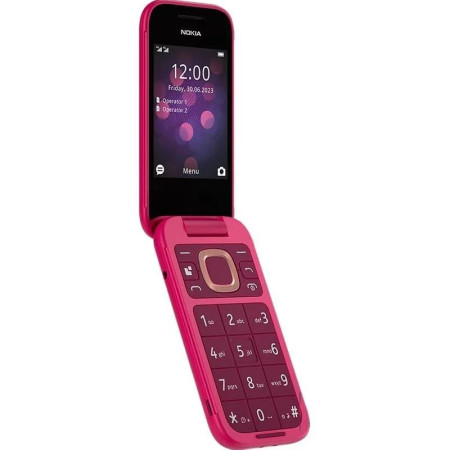 Nokia | 2660 DS | Pop Pink | 2.8 " | TFT LCD | 48 MB | 128 MB | Dual SIM | Nano-SIM | 3G | Bluetooth | 4.2 | USB version microUS