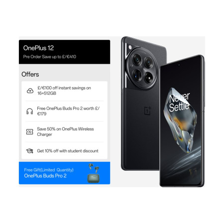 OnePlus | 12 | Silky Black | 6.82 " | LTPO AMOLED | 1440 x 3168 pixels | Qualcomm SM8650-AB | Snapdragon 8 Gen 3 (4 nm) | Intern