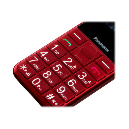 Panasonic | KX-TU155EXBN | Red | 2.4 " | TFT-LCD | microSD/microSDHC MB | Bluetooth | USB version micro USB | Built-in camera | 