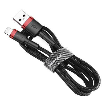 Baseus Cafule USB-A / Lightning 2.4A QC 3.0 cable 1 m - black and red (Black+red)