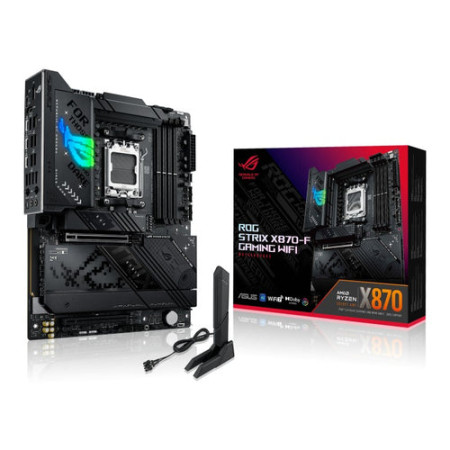 Asus ROG STRIX X870-F GAMING WIFI | Processor family AMD | Processor socket AM5 | DDR5 | Supported hard disk drive interfaces SA