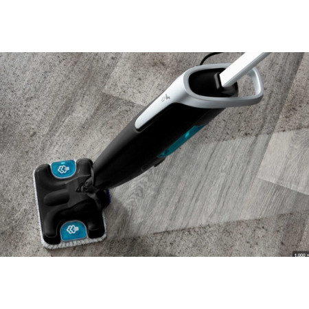 TEFAL Steam Power Handstick Mop | VP6555 | Corded operating | Washing function | Power 1200 W | Black/Light Blue