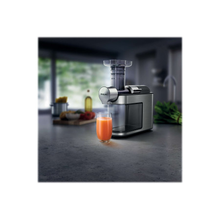 Philips HR1949/20 Slow Juicer, Pre- cleaning Function, 200 W, Grey | Philips