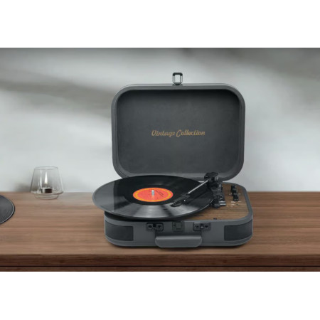 Muse Turntable Stereo System with Bluetooth Out | MT-207 DGB | 2x5 W | Bluetooth | Black/Brown