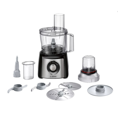 Bosch | Food Processor | MCM3401M | 800 W | Number of speeds 2 | Bowl capacity 2.3 L | Blender | Meat mincer | Black/Stainless s