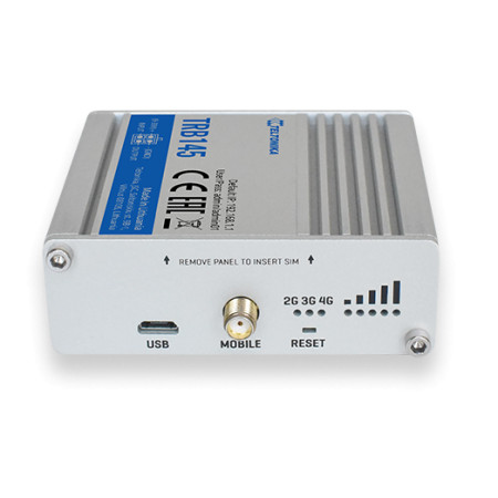 LTE Gateway: No WiFi, 4G, SIM, R485 port, Micro USB | LTE Gateway | TRB145 | No Wi-Fi | Ethernet LAN (RJ-45) ports 0 | Mesh Supp