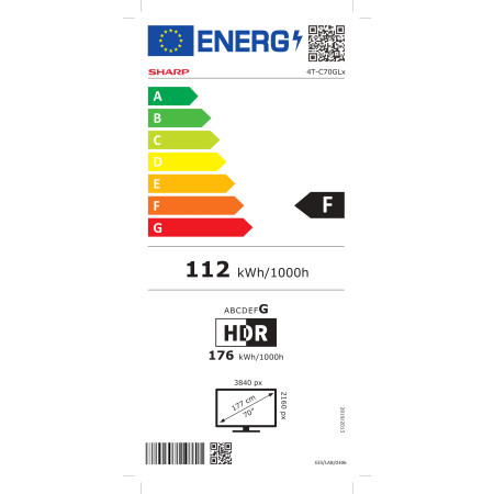 Sharp 70GL4260E | 70" | Smart TV | Google TV | 4K Ultra HD