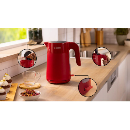 Bosch Kettle | TWK2M164 MyMoment | Electric | 2400 W | 1.7 L | Plastic | 360 rotational base | Red