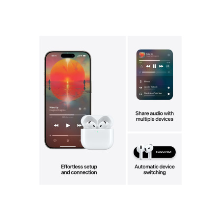 Apple | AirPods 4 | Wireless | In-ear | Noise canceling | Wireless | White