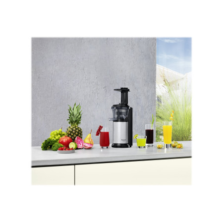 Panasonic | Slow Juicer | MJ-L500SXE | Type Centrifugal juicer | Silver | 150 W | Number of speeds 1 | 45 RPM