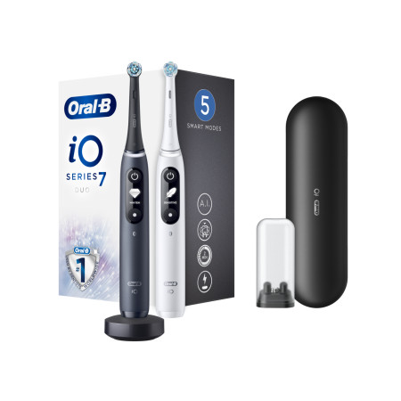 Oral-B Spazzolino elettrico | iO 7 Duo Pack | ricaricabile per adulti | Numero di teste di pennello incluse 2 | Numero di denti 