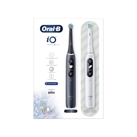 Oral-B Spazzolino elettrico | iO 7 Duo Pack | ricaricabile per adulti | Numero di teste di pennello incluse 2 | Numero di denti 