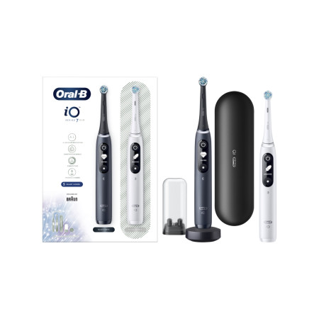 Oral-B Spazzolino elettrico | iO 7 Duo Pack | ricaricabile per adulti | Numero di teste di pennello incluse 2 | Numero di denti 