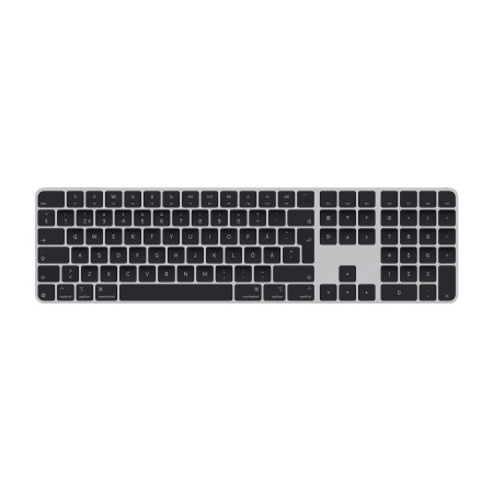 Apple Magic Keyboard with Touch ID and Numeric Keypad for Mac models with Apple silicon - Swedish - Black Keys | Apple