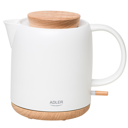 Adler Electric Kettle | AD 1304 | Electric | 1200 W | 1 L | Ceramic | 360 rotational base | White