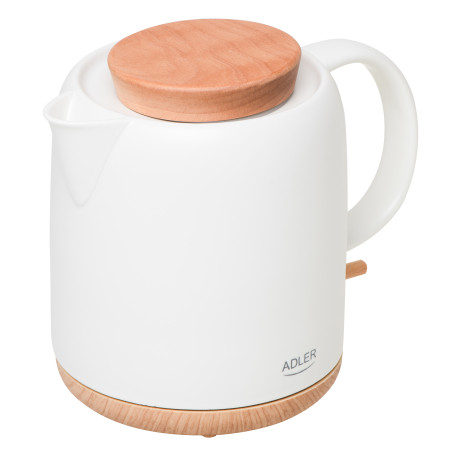 Adler Electric Kettle | AD 1304 | Electric | 1200 W | 1 L | Ceramic | 360 rotational base | White