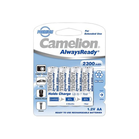 Camelion | AA/HR6 | 2300 mAh | AlwaysReady Rechargeable Batteries Ni-MH | 4 pc(s)