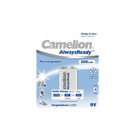 Camelion | 9V/6HR61 | 200 mAh | AlwaysReady Rechargeable Batteries Ni-MH | 1 pc(s)