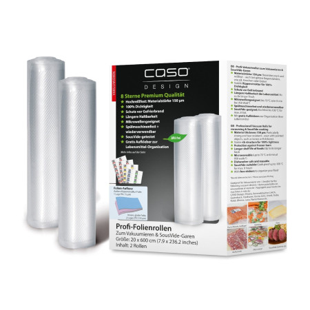 Caso | Foil rolls | 01221 | 2 units | Dimensions (W x L) 20 x 600 cm | Ribbed