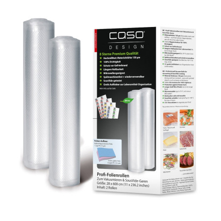 Caso | Foil rolls | 01223 | 2 units | Dimensions (W x L) 28 x 600 cm | Ribbed