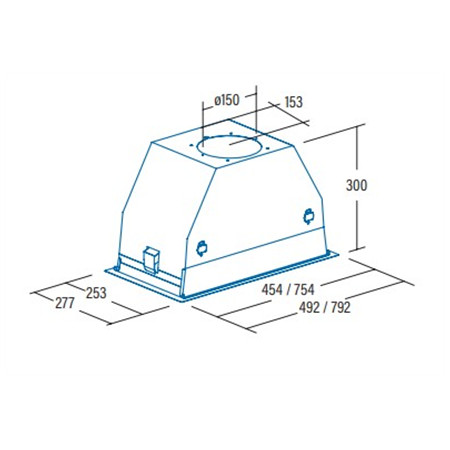 CATA | Hood | GC DUAL A 45 XGBK | Canopy | Energy efficiency class A | Width 45 cm | 820 m /h | Touch control | LED | Black glas