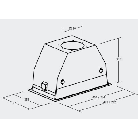 CATA | Hood | GC DUAL A 75 XGBK | Canopy | Energy efficiency class A | Width 79.2 cm | 820 m /h | Touch control | LED | Black gl