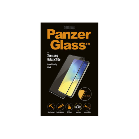 PanzerGlass | Samsung | Galaxy S10e | Glass | Black | Rounded edges 100% touch preservation | Case Friendly