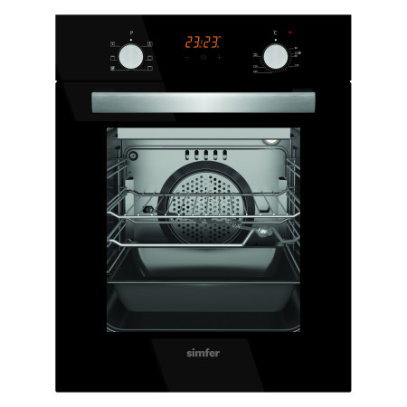 Simfer | Oven | 4207BERSP | 47 L | Multifunctional | Manual | Pop-up knobs | Height 59.5 cm | Width 45 cm | Black